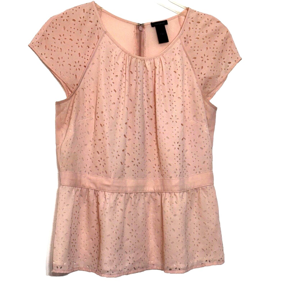 Ann Taylor Pink Eyelet Blouse